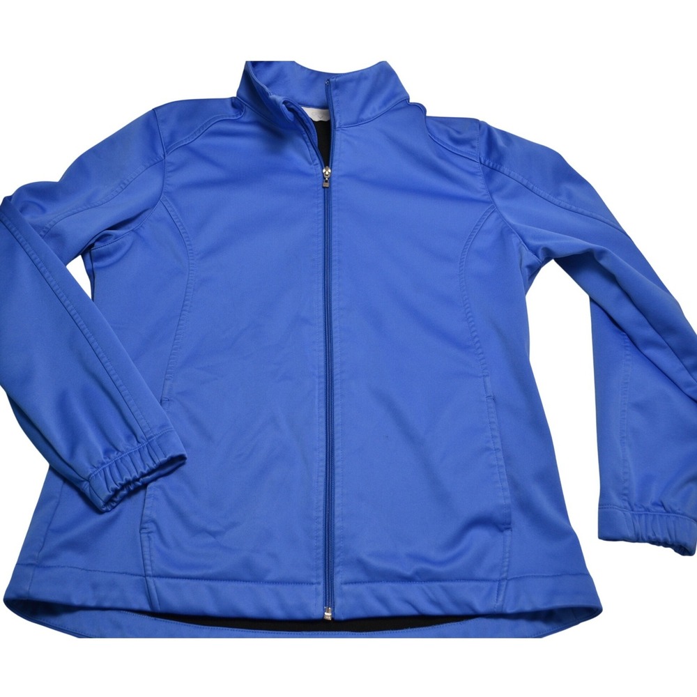 Callaway Women's Fleece-Lined Jacket Full Zip Golf Outerwear Blue Everyday Wear